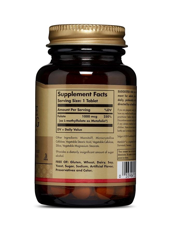 Solgar Folate Dietary Supplement 1000mcg - 120 Tablets - Image 2