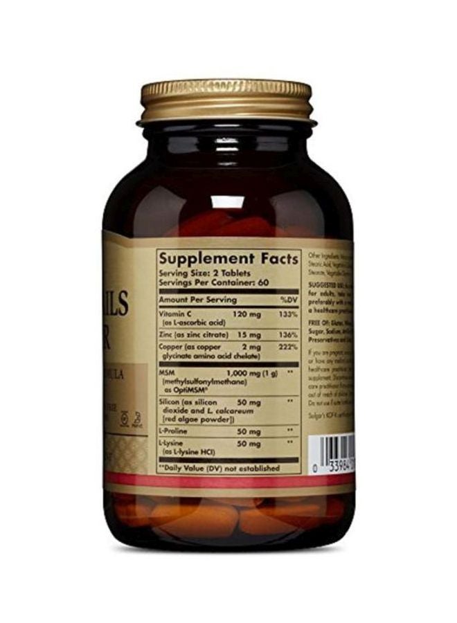 Solgar Pack Of 2 Skin, Nails and Hair, Advanced MSM Formula Dietary Supplement - 120 Tablets - Image 2
