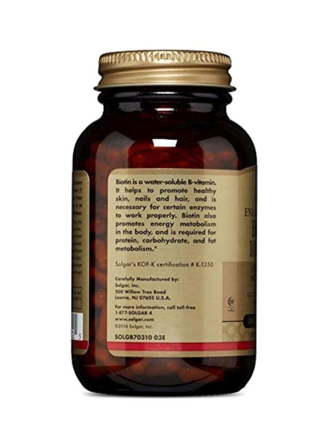 Solgar Biotin 1000 MCG Dietary Supplement - 250 Vegetable Capsules - Image 4
