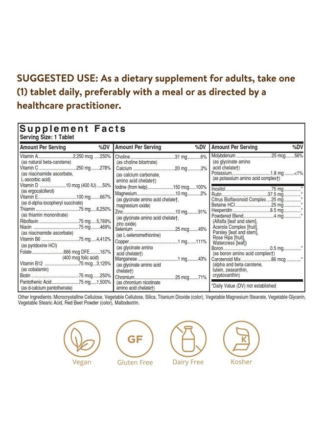 Solgar Iron-Free Formula VM-75 Dietary Supplement - 180 Tablets - Image 4