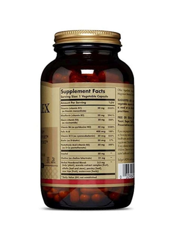 Solgar B-Complex "50" Dietary Supplement - 250 Vegetable Capsules - Image 2