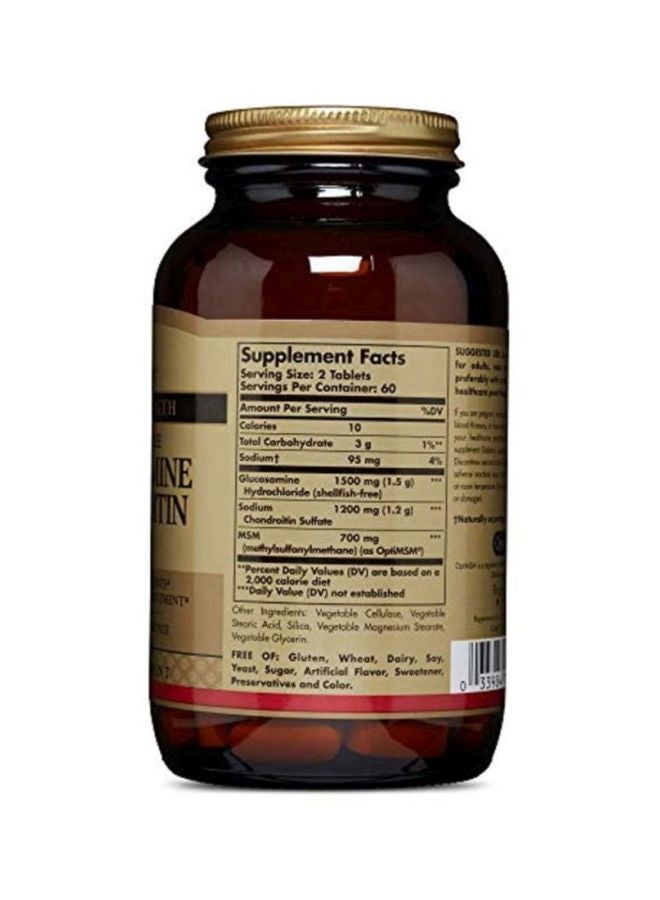 Solgar Triple Strength Glucosamine Chondroitin MSM Dietary Supplement - 120 Tablets - Image 2
