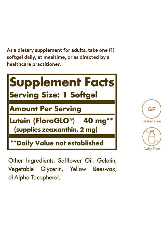 Solgar Pack Of 3 Lutein Eye Health Dietary Supplement 40mg - 30 Softgels - Image 5
