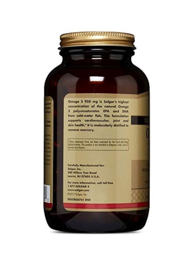 Solgar Pack Of 2 Omega 3 950mg EPA And DHA Dietary Supplement - 180 Softgels - Image 4