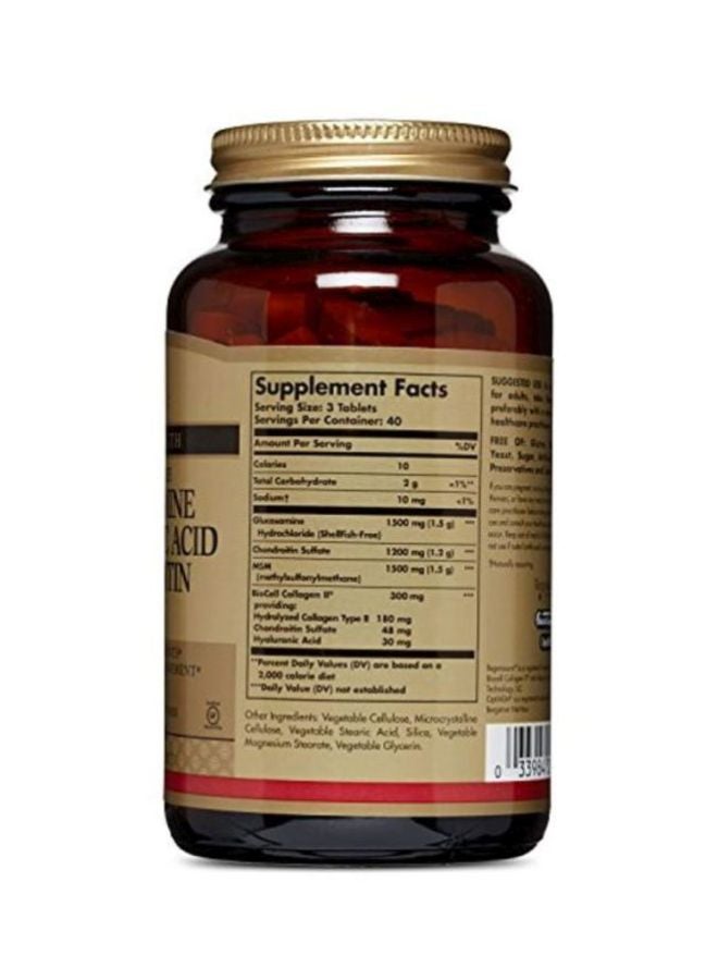 Solgar Pack Of 2 Glucosamine Hyaluronic Acid Condroitin MSM Dietary Supplement - 120 Tablets - Image 2