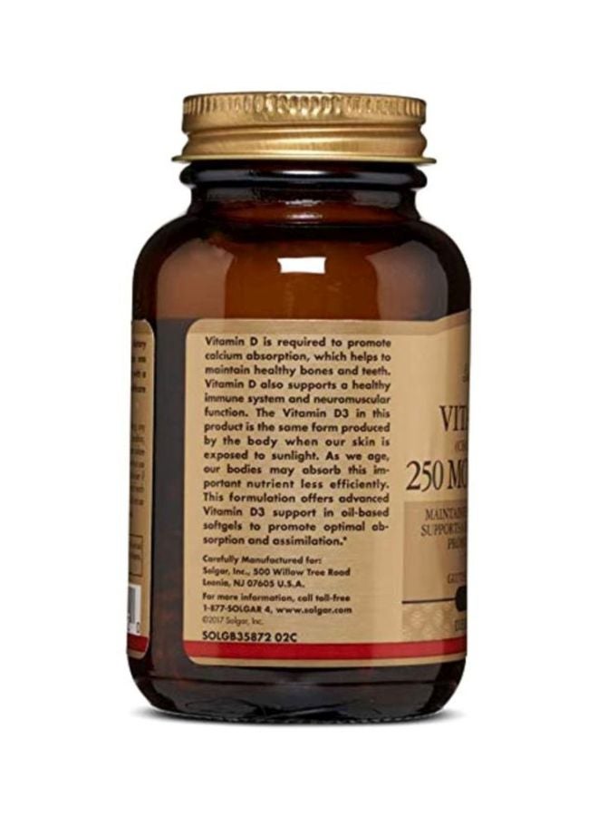 Solgar Pack Of 2 Vitamin D3 250 MCG Dietary Supplement - 120 Softgels - Image 4