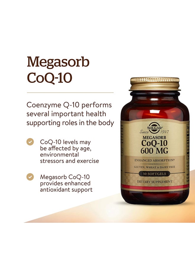 ميجاسورب Coq-10 600 مجم، 30 كبسولة هلامية
