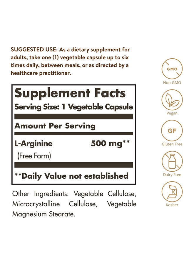 سولجر مكمل غذائي إل-أرجينين بتركيز 500 مليجرام - 100 كبسولة نباتية - Image 5