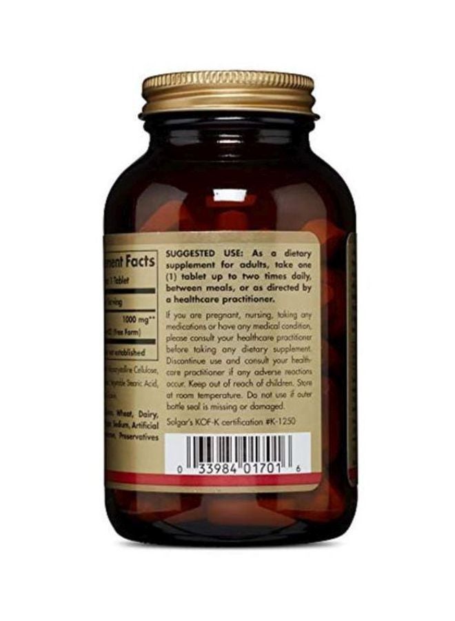 Solgar - L-Lysine 1000 MG Dietary Supplement - 100 Tablets - Image 1