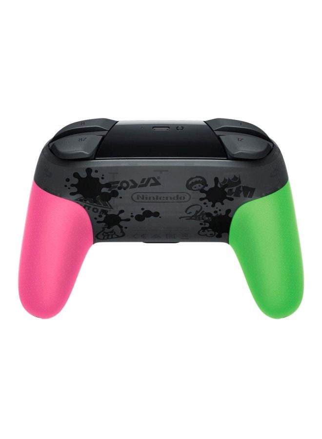 Nintendo - Switch Pro Controller - Black/Green/Pink - Image 1