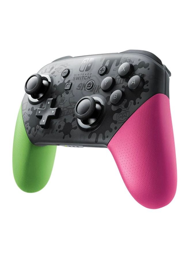 Nintendo - Switch Pro Controller - Black/Green/Pink - Image 1