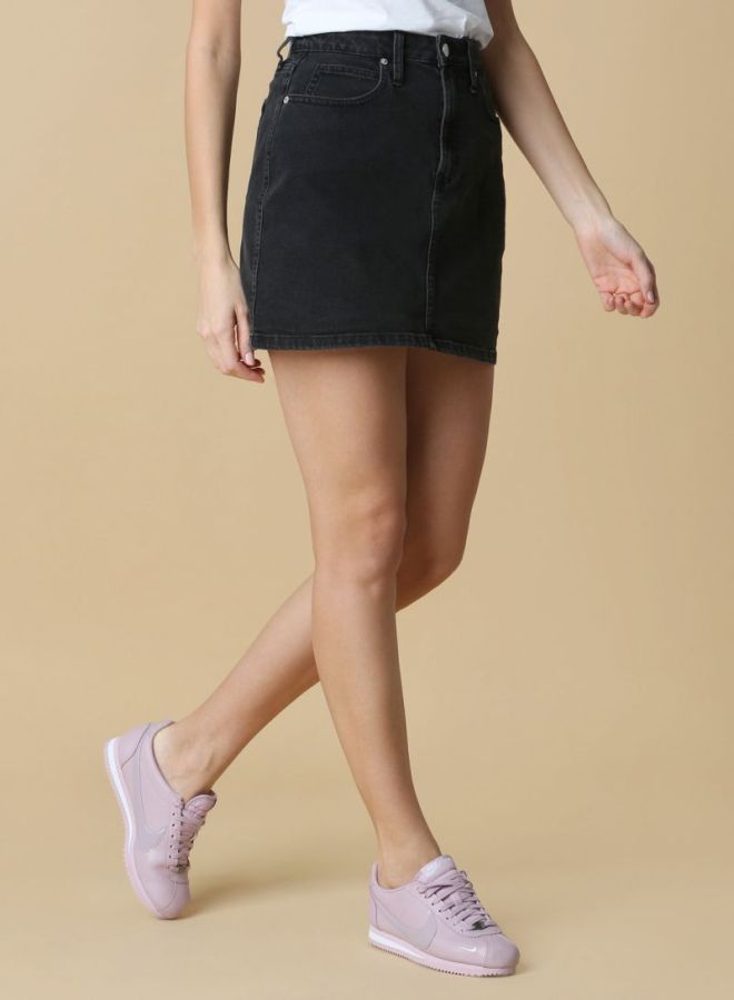 Calvin Klein Jeans - Denim Mini Skirt Black - Image 1