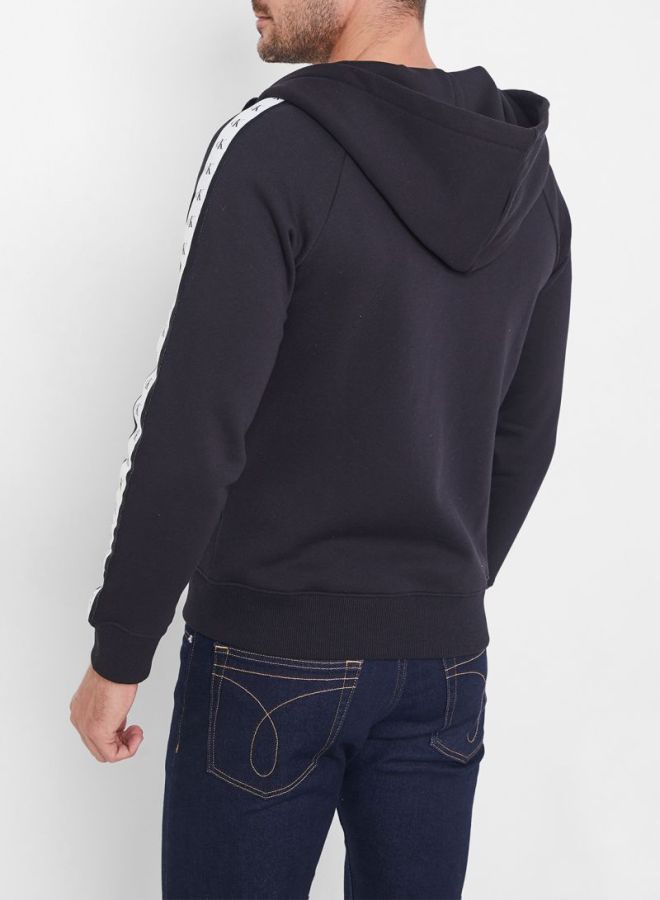 Monogram Tapered Sleeve Hoodie Black - v1596038231/N32166292V_2