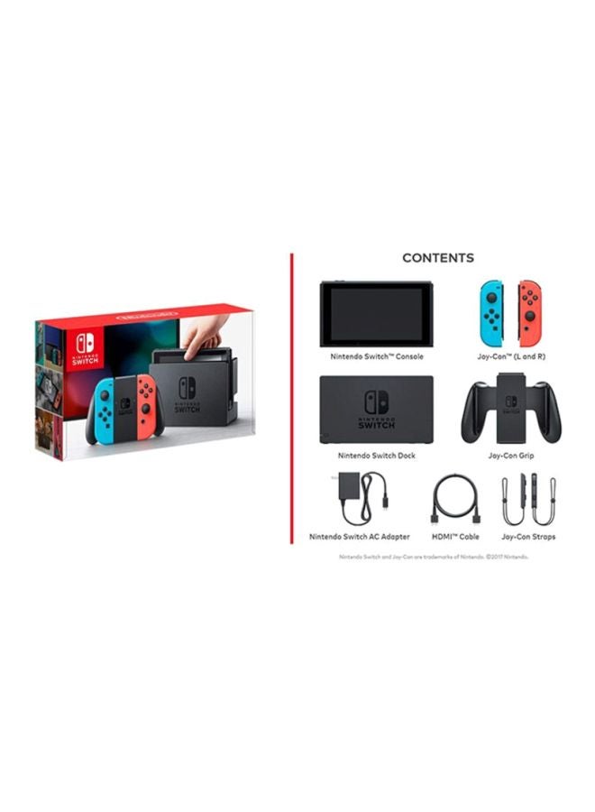 Nintendo Switch Console With Extra Joy-Con Controller - Red/Black/Blue - Image 4