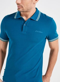 LOTTO L73 Polo T-Shirt Blue  - Image 4