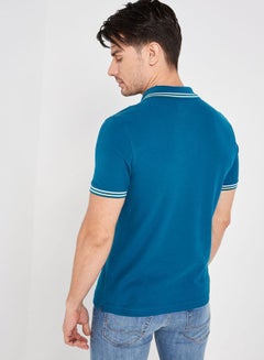 LOTTO L73 Polo T-Shirt Blue  - Image 2