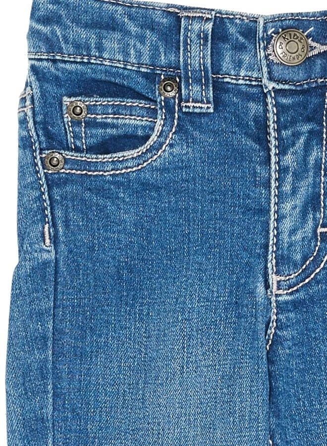 ديزني بنطال جينز أساسي كاجوال بلون الجينز الأزرق - Image 3