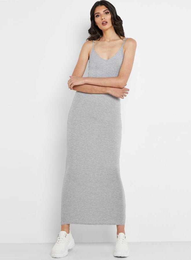 Ribbed Low Back Cami Maxi Dress Grey - v1596038374/N31233917V_4