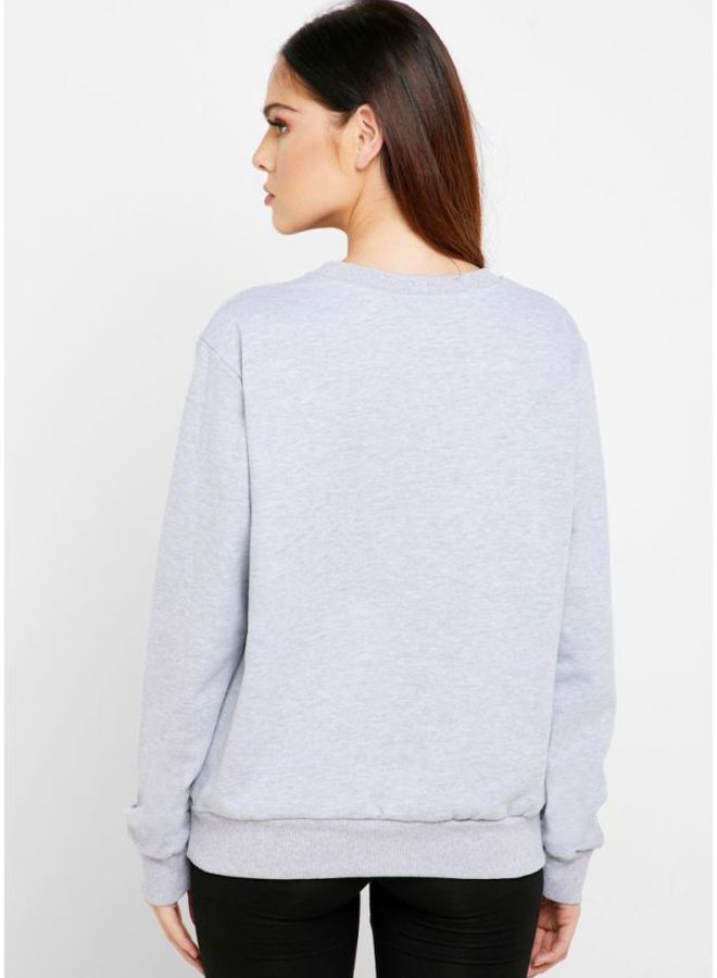 Essential Crew Neck Sweatshirt Grey