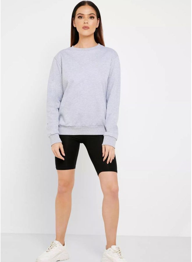 Essential Crew Neck Sweatshirt Grey