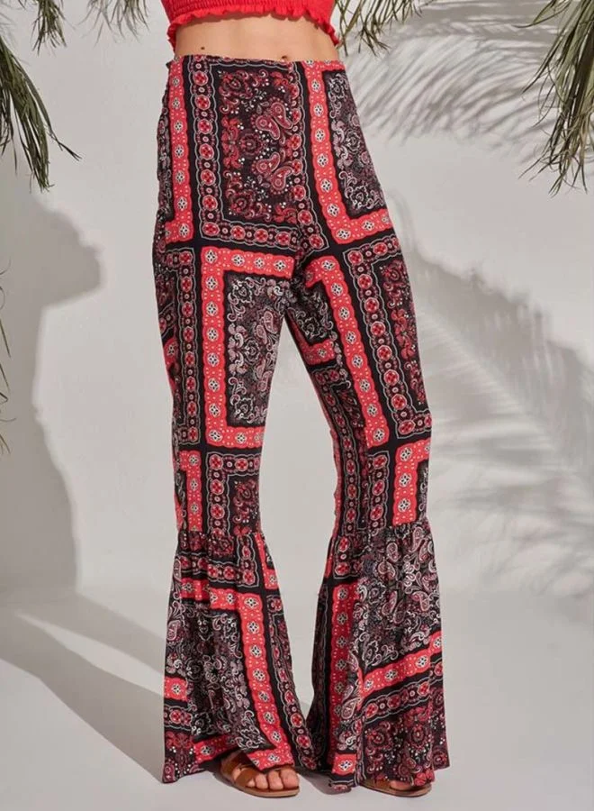 High Streets Casual Pants Red/Black