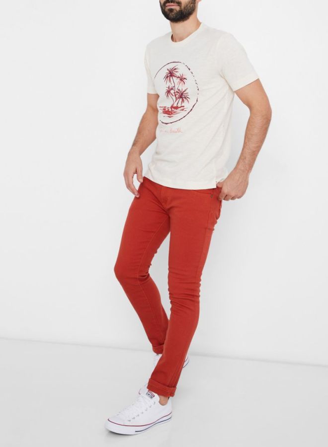 SOUL STAR Basic Skinny Jeans Orange  - Image 3