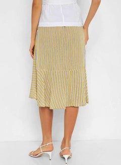 Multi Striped Asymetric Skirt Yellow - v1596038432/N32028609V_2