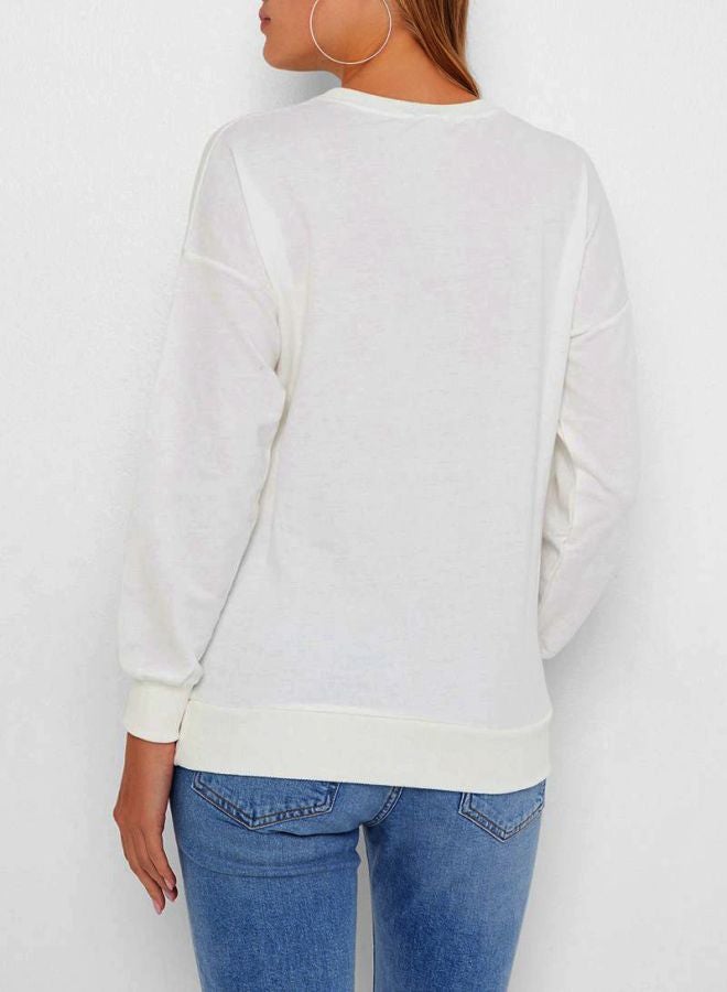 High Streets - Image Printed Sweatshirt Off-White - Image 1