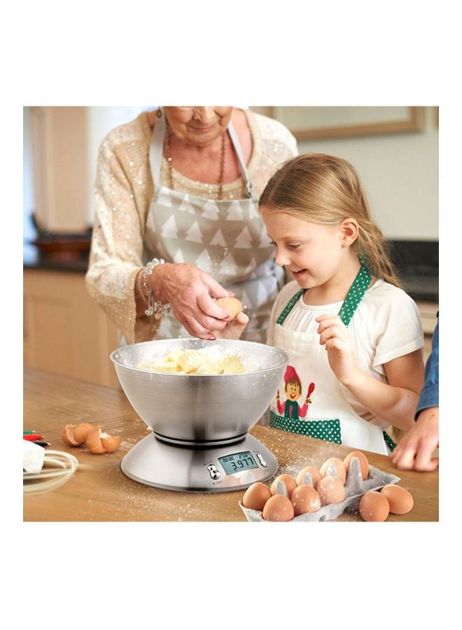 CAMRY Digital Food Scale With Bowl Silver 8.46 x 8.46 x 5.7inch - Image 3