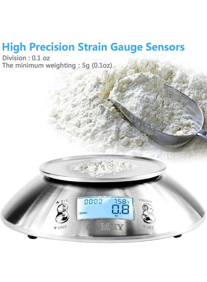 CAMRY Digital Food Scale With Bowl Silver 8.4inch - Image 3