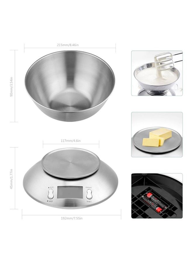 CAMRY Digital Food Scale With Bowl Silver 8.4inch - Image 2