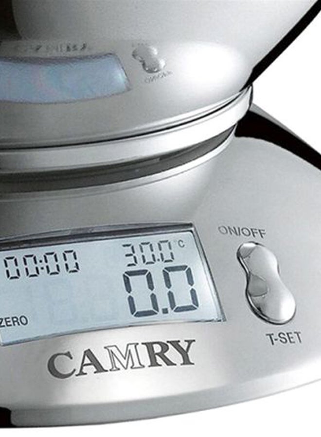 CAMRY Digital Food Scale With Bowl Silver 8.46 x 8.46 x 5.7inch - Image 4
