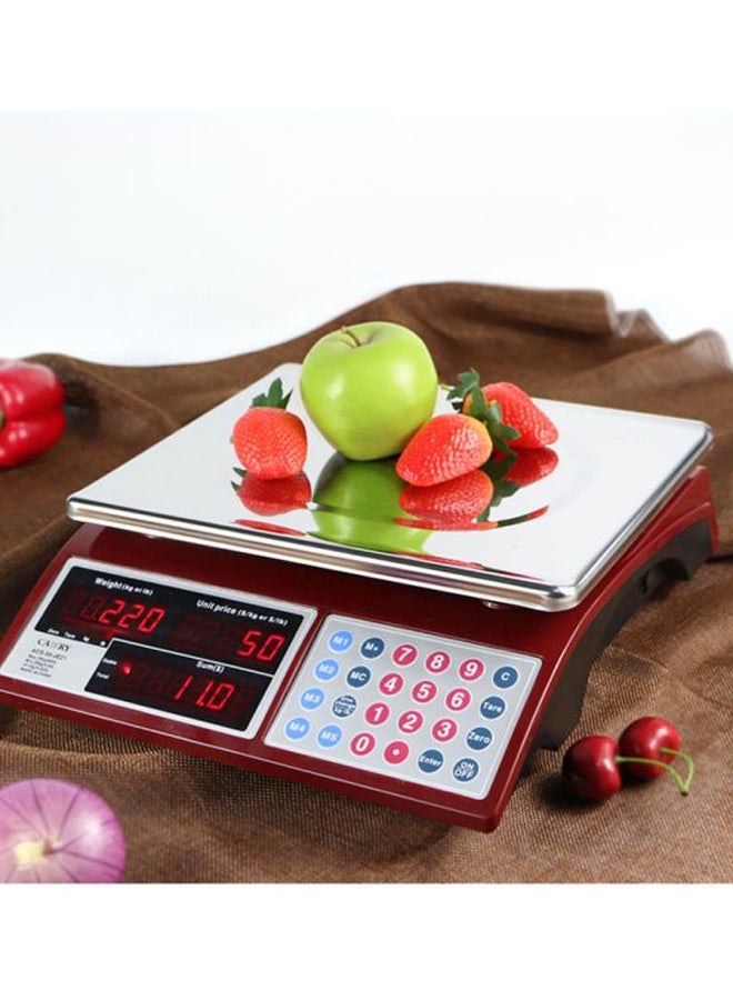 CAMRY Commercial Grocery Scale Red 13 x 4.1 x 11.8inch - Image 5