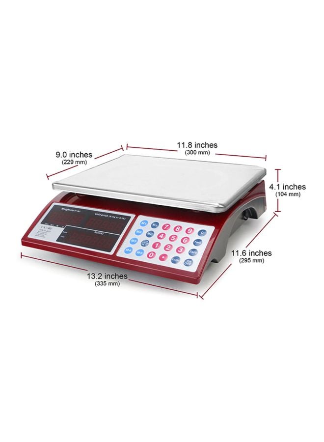 CAMRY Commercial Grocery Scale Red 13 x 4.1 x 11.8inch - Image 4