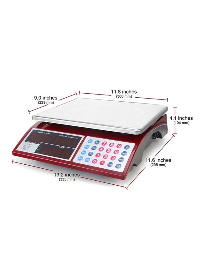 CAMRY - Commercial Grocery Scale Red 35.5 x 23.5centimeter - Image 1
