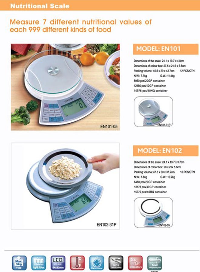 Digital Kitchen Scale Blue 24.1 x 19.7 x 4.8inch - v1596038537/N35271533A_5