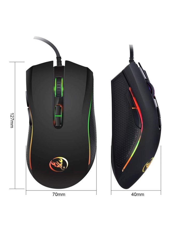 HXSJ - Wired Gaming Mouse Black - Image 1