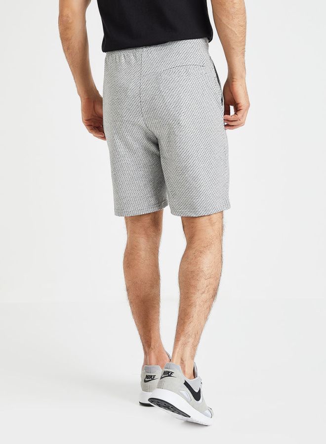 All Over Print Shorts Light Grey