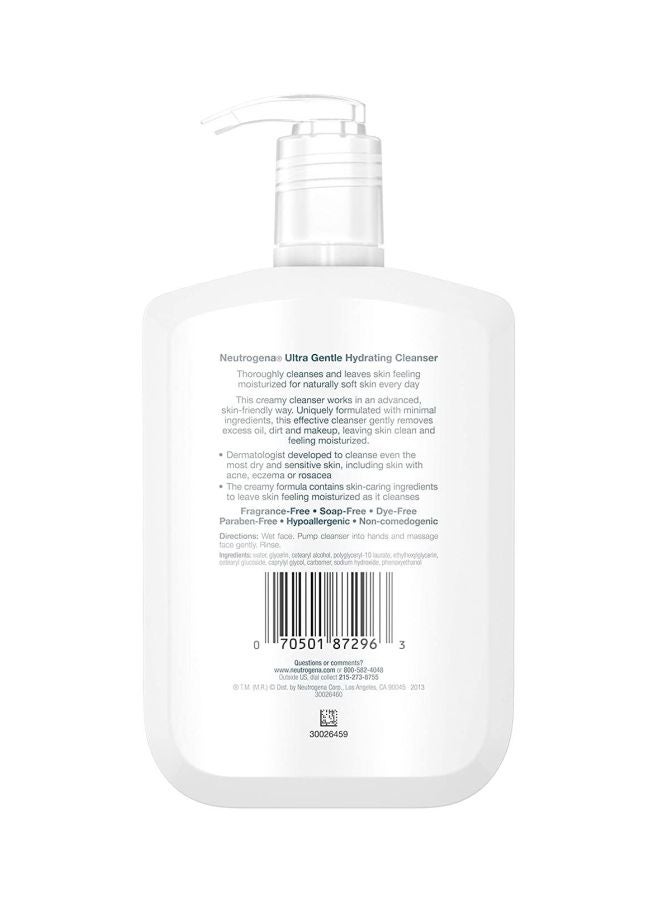 Neutrogena Ultra Gentle Hydrating Daily Facial Cleanser 12Fluid Ounce - Image 3