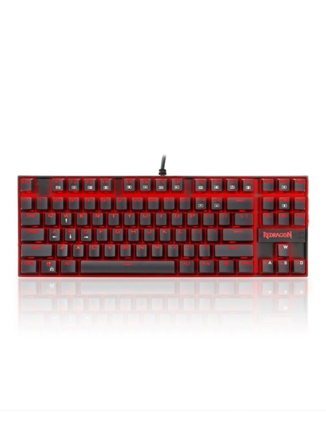 REDRAGON - K552 KUMARA Mechanical Gaming Keyboard Blue Switches Black Red LED Backlit - Image 1