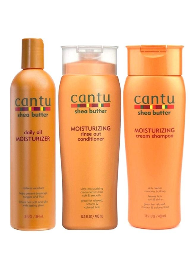 Cantu 3-Piece Moisturizing Cream Shampoo And Conditioner Set 1184ml  - Image 2