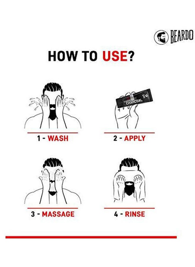 BEARDO - Activated Charcoal Face Wash 100ml - Image 1