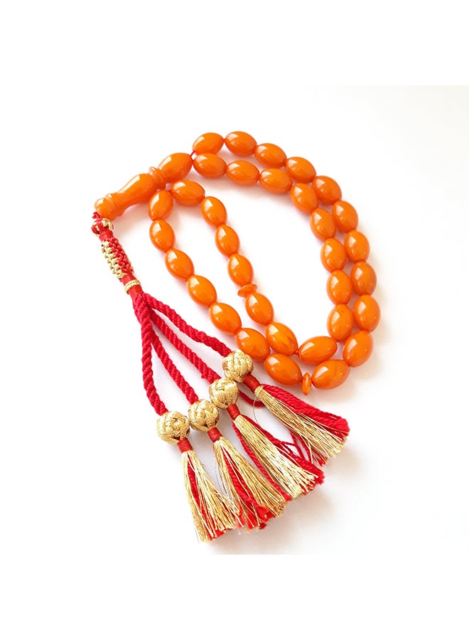 Miracle Empire Tasbeeh Men Gift Natural Tiger Eye and 12MM Volcanic Lava Rosary Prayer Beads  - Image 1