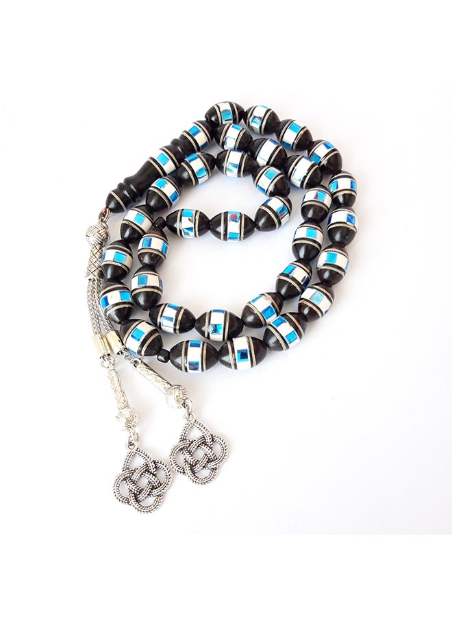 Miracle Empire - Tasbeeh Men Gift Natural Kook Delicately Hand Engraved Rosary Prayer Beads - Image 1