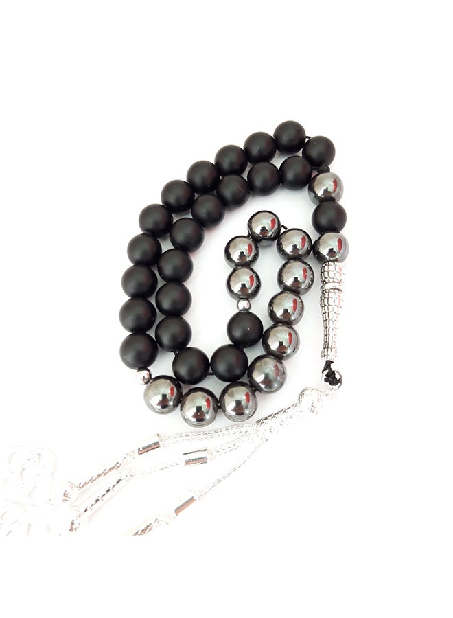 Miracle Empire - Tasbih Natural Mat Onyx and Hemitate Prayer Beads Rosary - Image 1