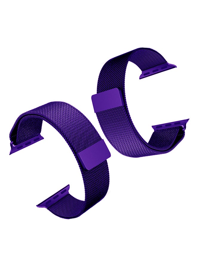 Generic - Stainless Steel Band For Apple Watch 40/38mm Purple - Image 1