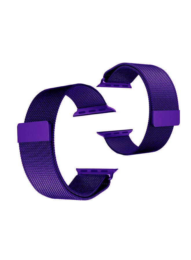 Generic - Stainless Steel Band For Apple Watch 40/38mm Purple - Image 1