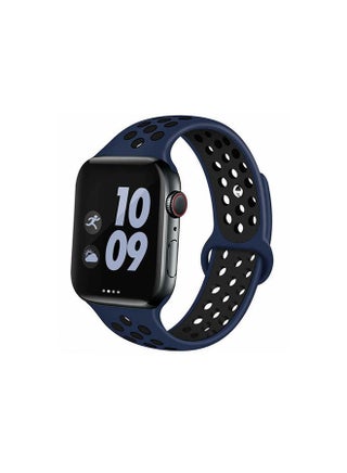 Colourful Patterns Band For Apple Watch 38/40mm Black/Blue - v1596039334/N39545297A_1