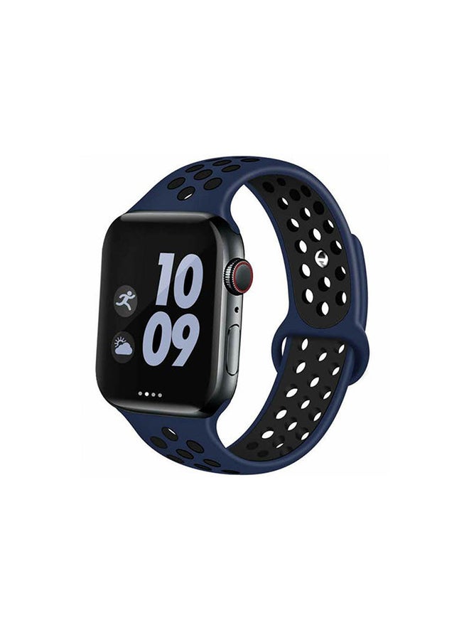 Generic - Colourful Patterns Band For Apple Watch 38/40mm Black/Blue - Image 1