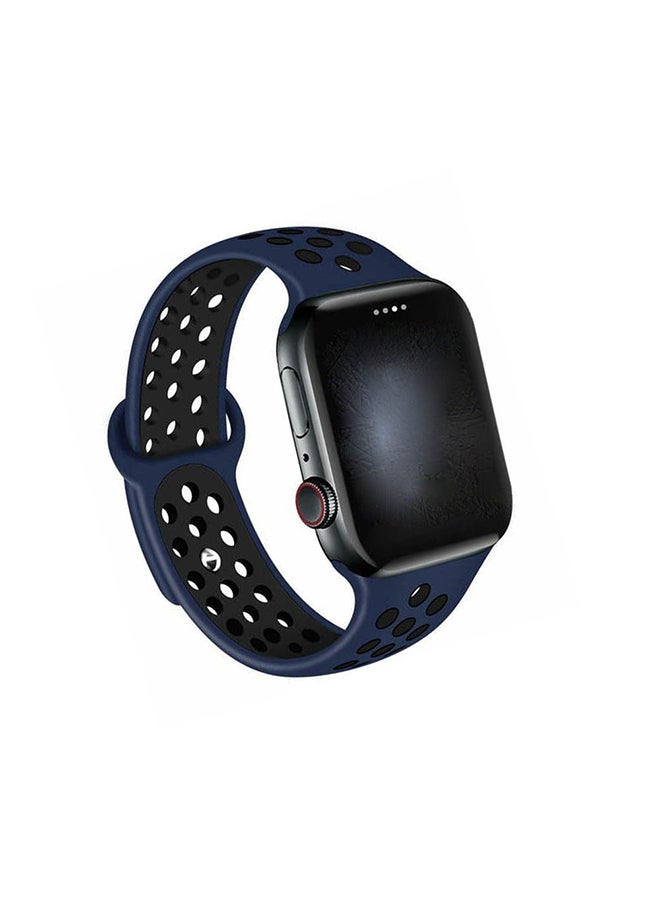 Generic - Colourful Patterns Band For Apple Watch 38/40mm Black/Blue - Image 1